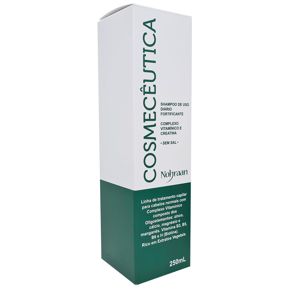 Shampoo Nohraan Cosmecêutica Fortificante 250ml Sem Sal Com Complexo Vitamínico e Creatina