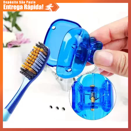 Capa Protetora Escova Dental Viagem Clipe Anti-Poeira 4 Cores Capas Higiênicas Compacto Praticidade