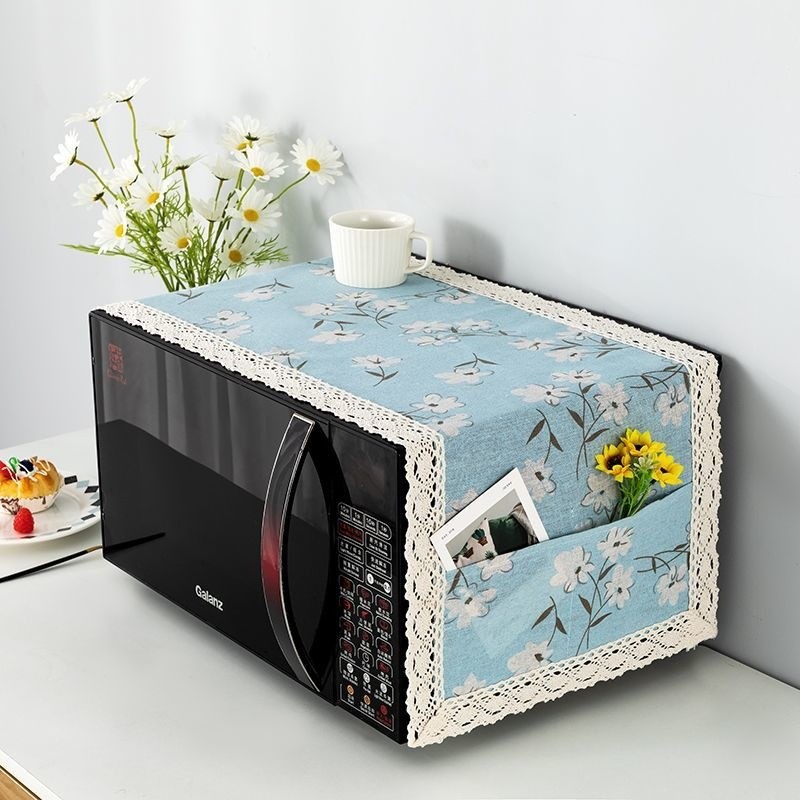 SPBY814 novo estilo engrossado Universal forno de microondas algodão linho anti-poeira capa doméstica à prova de óleo an