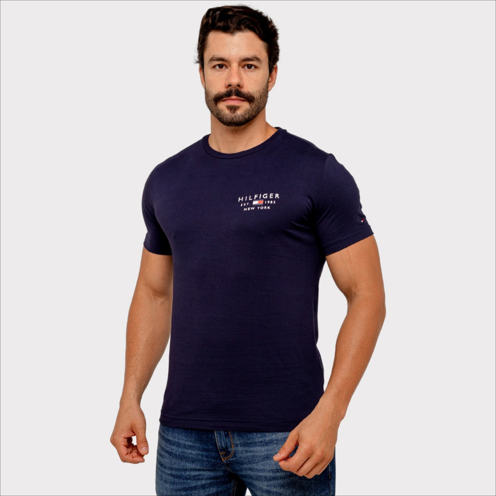 Camiseta Masculina Tommy Hilfiger Est.1985 New York Original