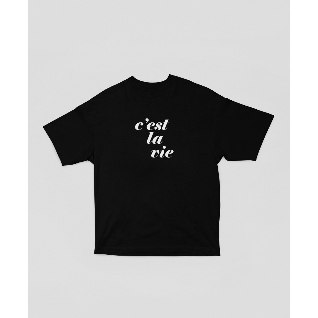 Camiseta T-Shirt Oversized 'É A Vida' Streetwear 100% Algodão C'Est La Vie Fio 30.1