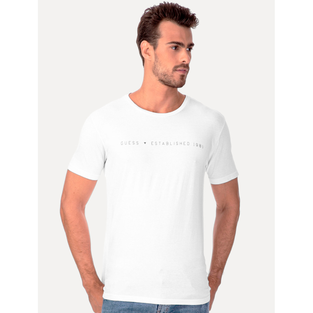 Camiseta Guess Original Masculina Est. 1981 Branca