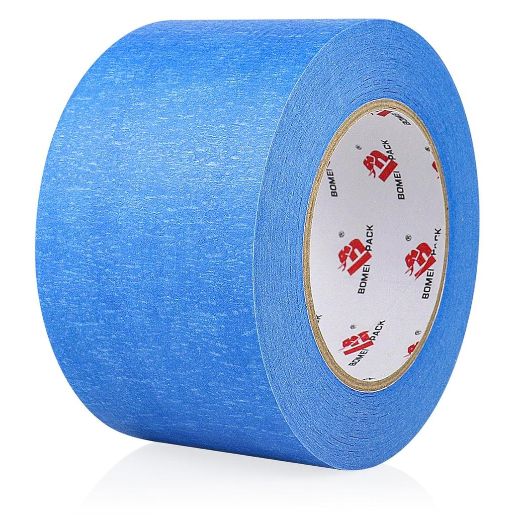 BOMEI PACK Wide Painters Tape 3 Inch Blue, 3 Inches x 60 Yards Painting Tape, 3D Printing Tape for Laser Cutting, 21-Day
