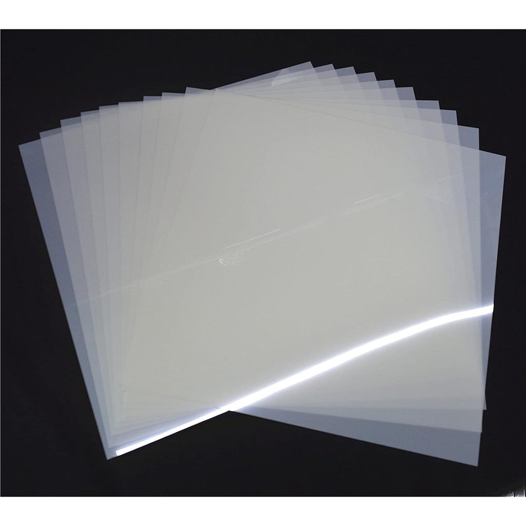 10-Pack 10 mil 12×12 inch Blank Stencil Sheet for Laser Cutting,Milky Translucent PET,Stencil Tools and Machines Templat