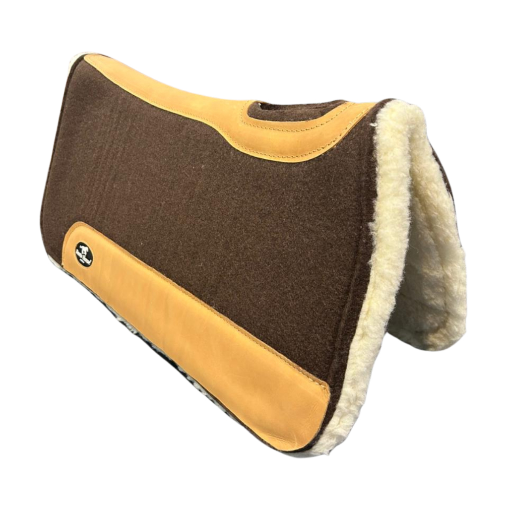 Manta Flex Rubber Wool Laço em Dupla Boots Horse 80cm x 80cm 3 Camadas Feltro Borracha e Pelego Team Roping Durabilidade