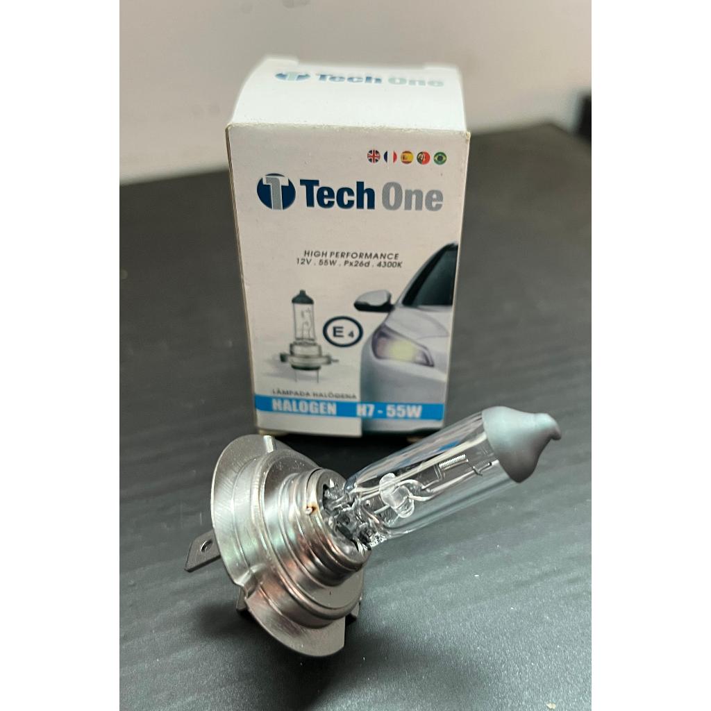 Lâmpada Halógena H7 12V 55W TechOne | Farol Alto/Baixo Automotivo