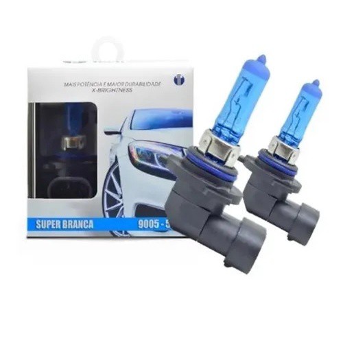 Par Lampada Super Branca HB3 8500K Xenon 12v 55W Techone
