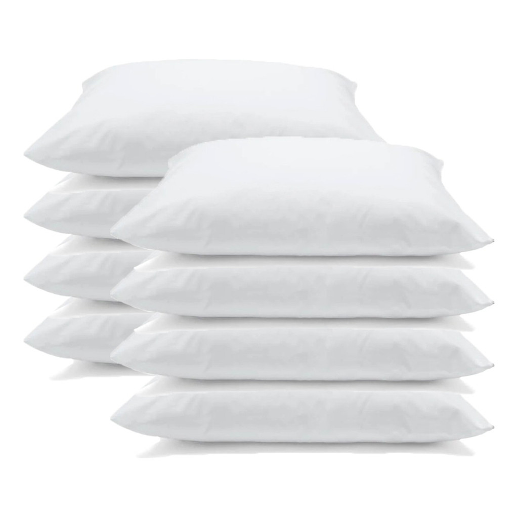 Kit 8 Fronhas Impermeáveis 50x70cm Zíper Toque Suave Luxo