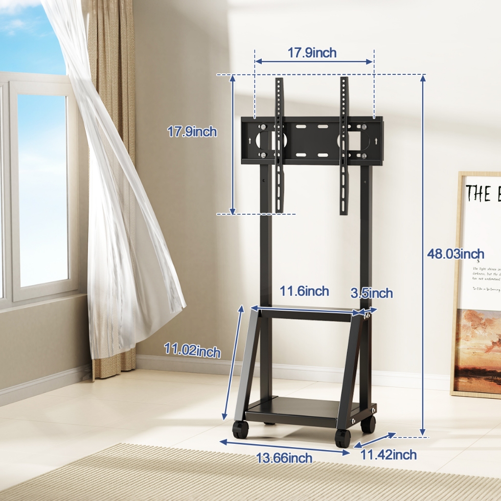 Pedestal TV Mount with Adjustable Height 32-75