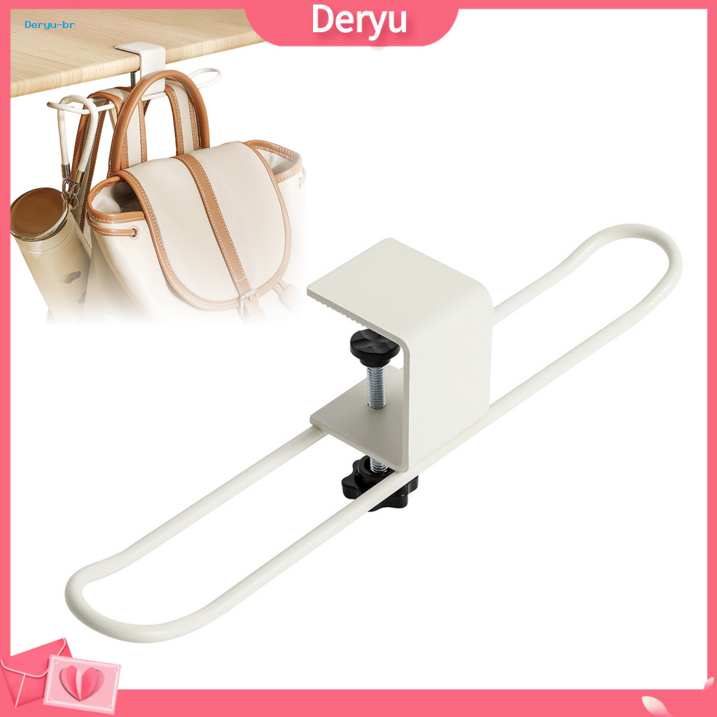 Water Cup Holder Hook Adjustable Storage Rack Clamp-on – Durable Carbon Steel No Punch Desktop Organizer for Bags Cups