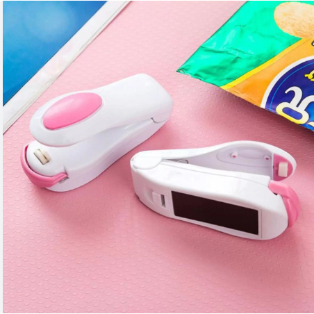 Mini Máquina Portátil Seladora Plástico Para Cozinha Lacra E Fecha Ímã de Geladeira