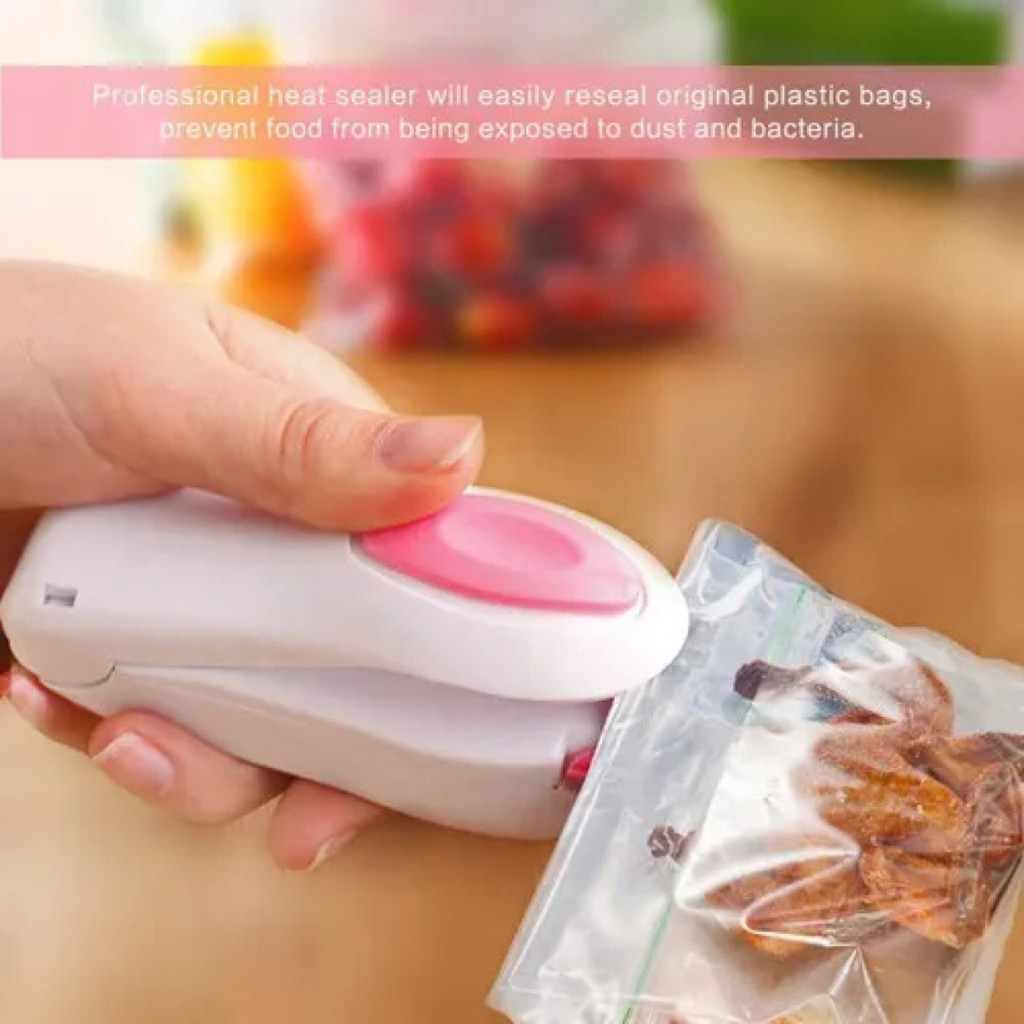 Mini Seladora De Embalagem Plástica Portátil Manual Imã Geladeira Lacra Saco 🍿✨🍪📦 top