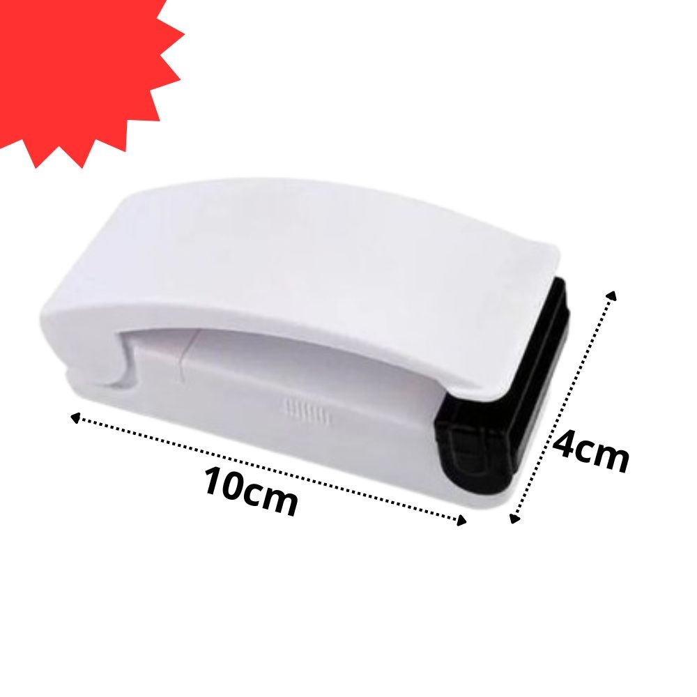 Mini Seladora Portátil Automática,Lacra Pacotes,Bolacha,Salgadinhos,Alimentos,Cozinha,a Pilha