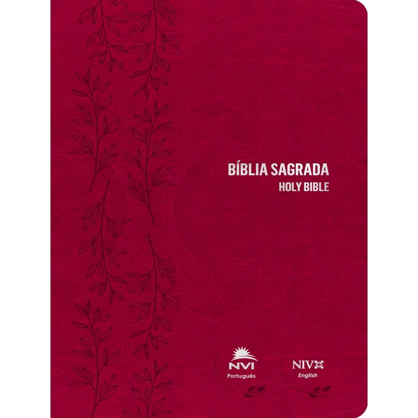 Livro - Biblia Nvi Portugues/Ingles - Capa Luxo - Rosa - 2ª Ed