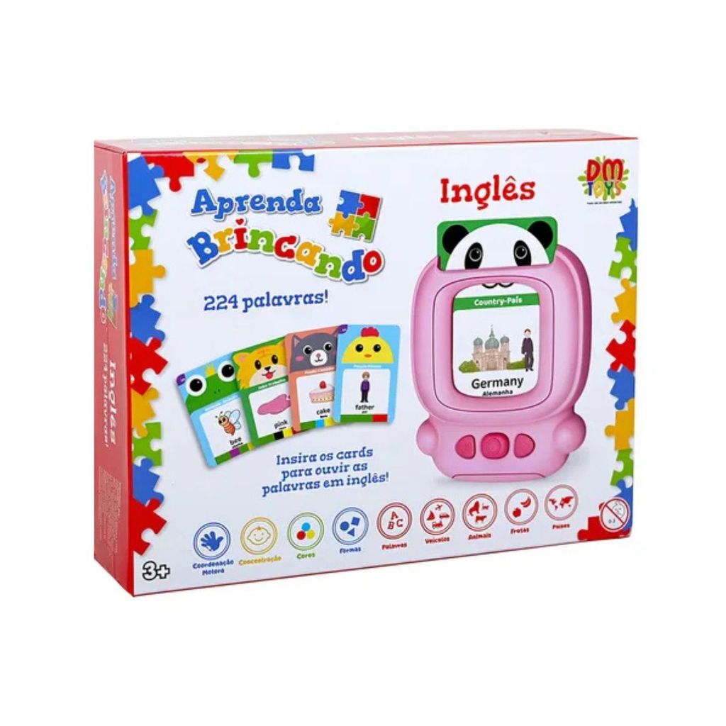 Aprenda Brincando Ingles Polaroid Rosa
