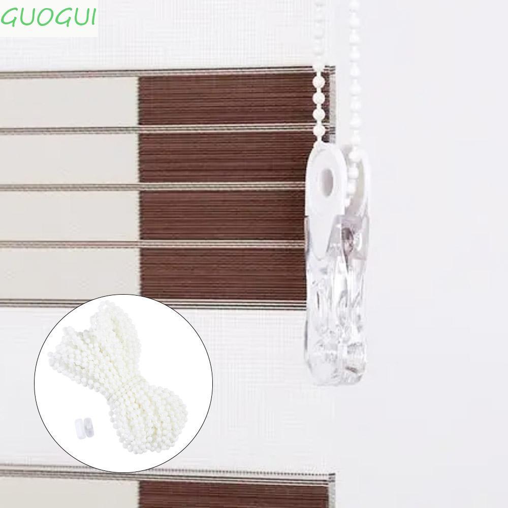 GUOGUI Cortina Grânulo Corda Sombra Romana Acessórios De Com Conectores Rolo Cego Plástico Corrente Puxar Cabo