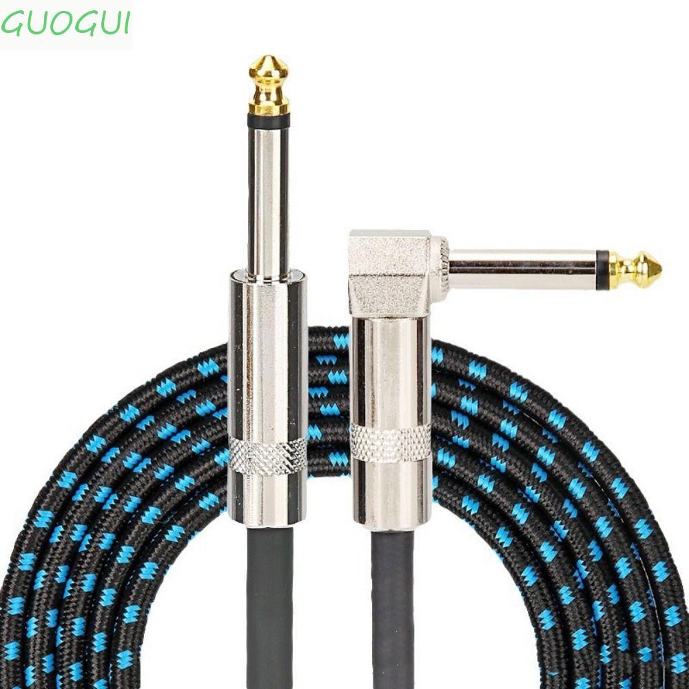 Cabo De Pedal De Efeito De Guitarra GUOGUI , Linha De Áudio De 6.5 Mm Premium De 10 Pés , Cabeça De Metal