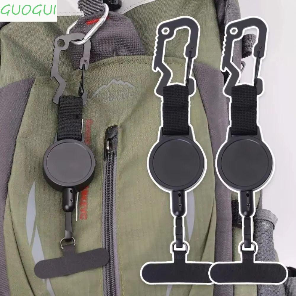 GUOGUI Anti Roubo Telefone Tether , Cabo De Aço 360 Rotação Celular Cordão , Chaveiro Retrátil