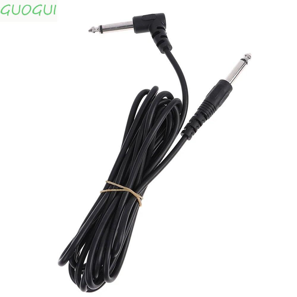 Cabo De Guitarra Elétrica GUOGUI , Remendo 2 Plugues Instrumento , Reto Para Ângulo