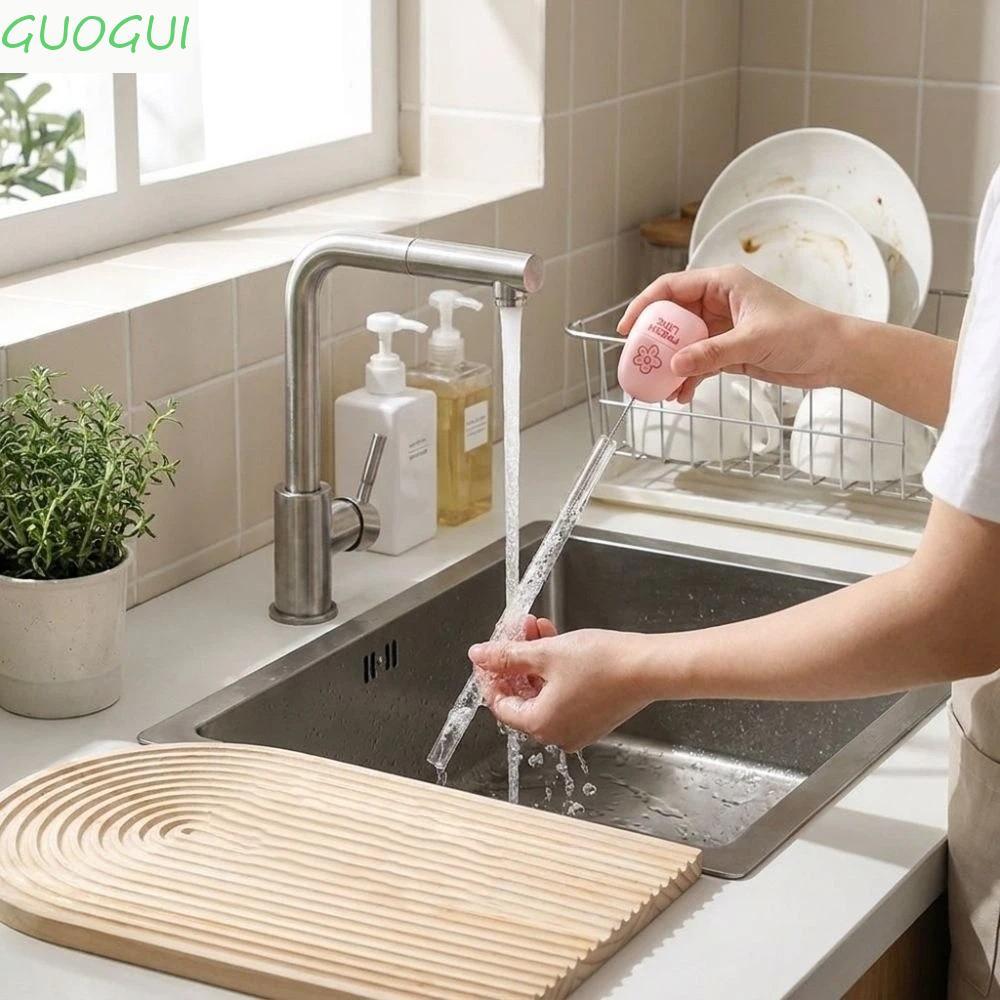 Escova De Palha 2 Em 1 GUOGUI , Limpeza Com Cabo Longo De Fio De Aço Para Tampa De Copo Padrão De Flor