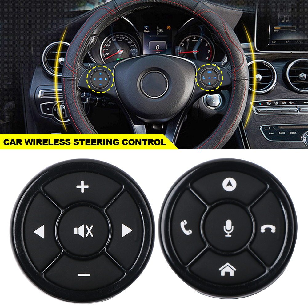 2 Pçs 10 Chave Botão De Controle Do Volante Carro Música Sem Fio Navegação GPS Rádio Remoto D9F2