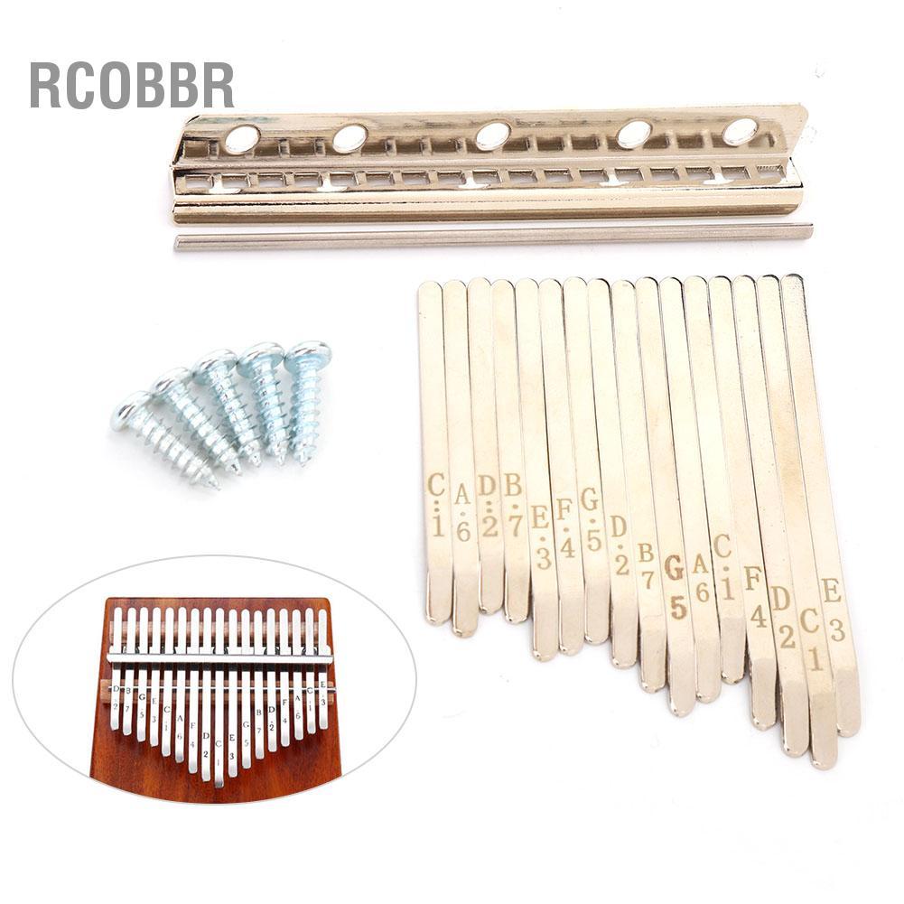 Rcobbr Conjunto de chaves Irfora Kalimba com 17 tons de substituição de metal durável para entusiastas da música de