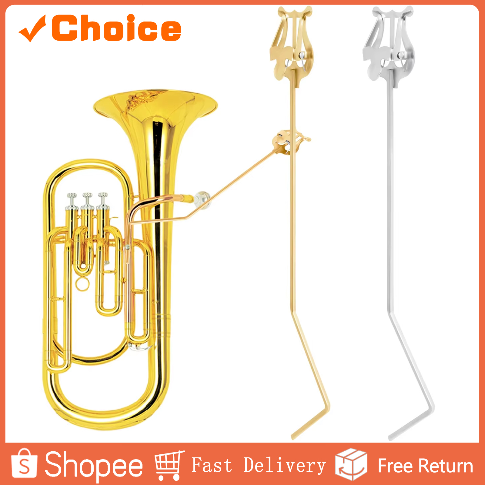 Tenor Chifre Suporte De Música Portátil Chave Tuba Folha Titular Eufônio Pontuação Rack Instrumento Bronze Desempenho Ac