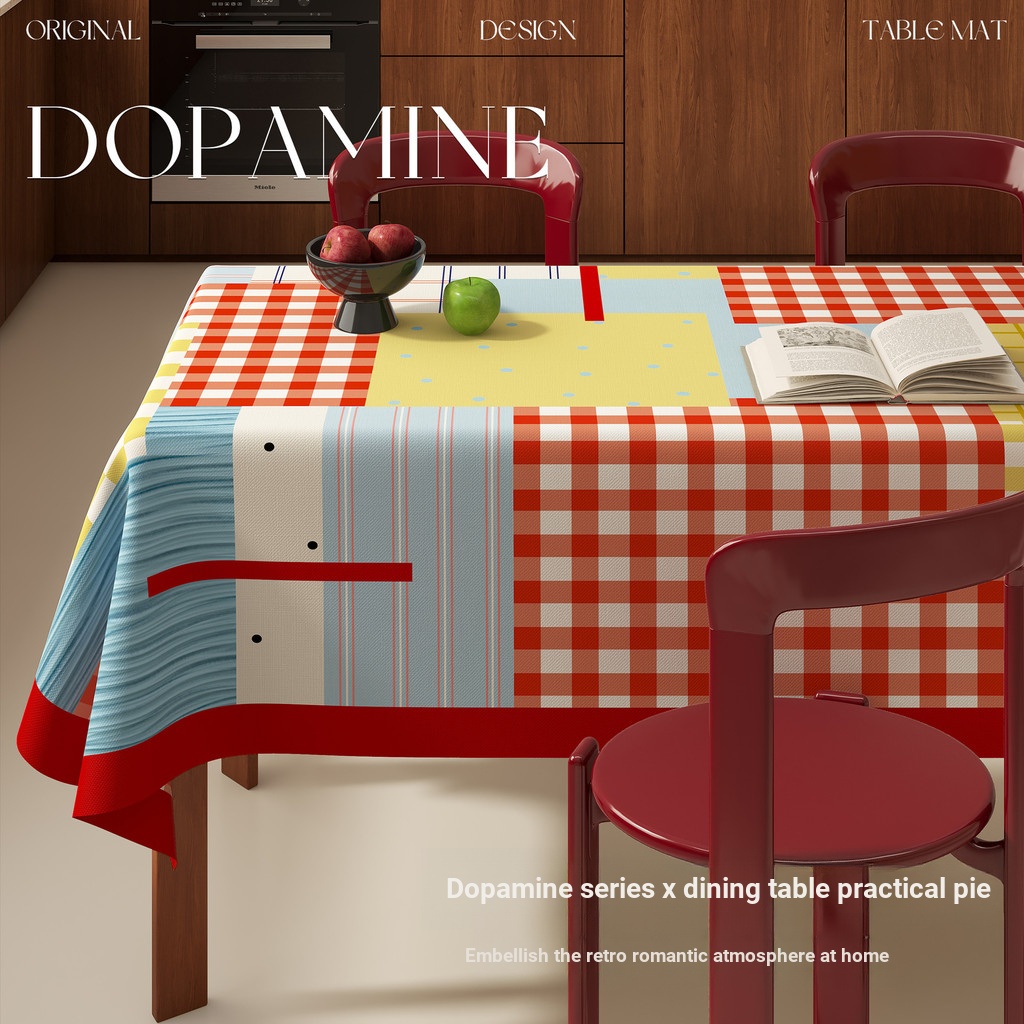 C. Preço baixo Spike Modern Light Luxury Toalha de mesa Dopamina À prova d'água à prova de óleo sem enxágue Isolamento t