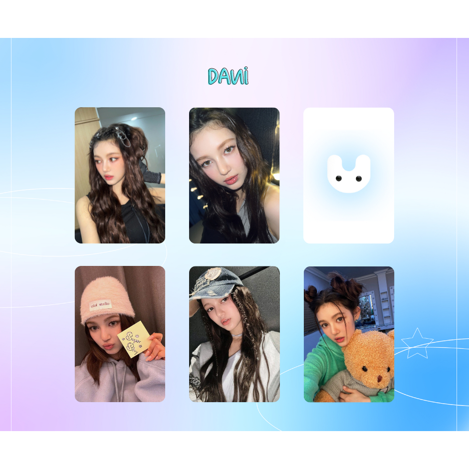 KPOP NEW JEANS - Kit FANMADE photocards Selca - Haerin - Hanni - Minji - Danielle - Hyein