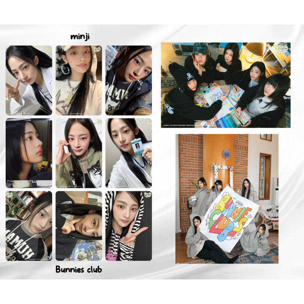 NEW JEANS - Bunnies club - Kit Kpop Fanmade Photocard - Hyein - Danielle - Minji - Hanni - Haerin