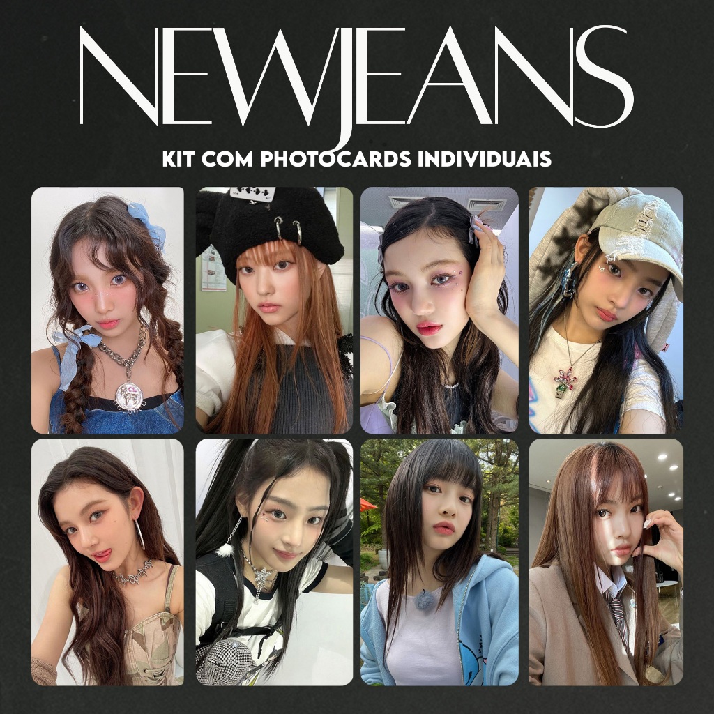 NewJeans | Kit com Photocards K-pop NJZ (Haerin Danielle Hyein Minji  Hanni)