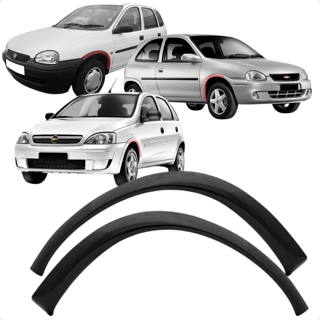 Par Molduras Para-lama Dianteiro Gm Classic Corsa Wind Wagon 1994 95 96 97 98 99 2000 01 02 03 2004 DTS