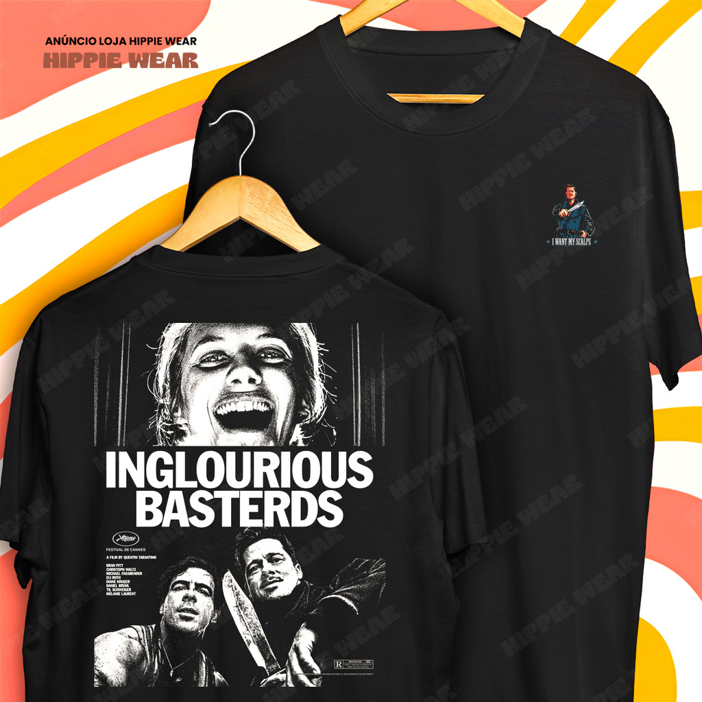 Camiseta Bastardos Inglorios Filme Quentin Tarantino Aldo Raine Blusa Camisa 100% Algodão
