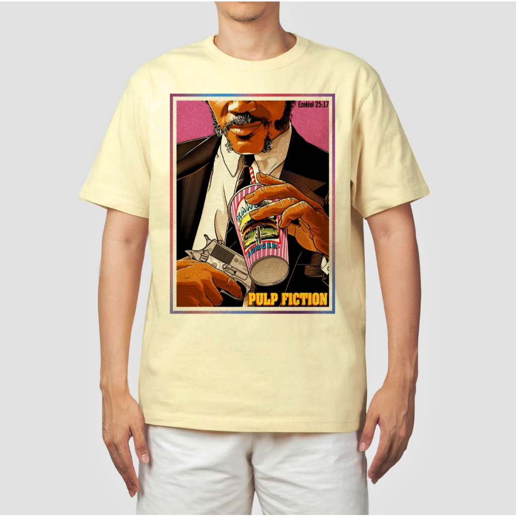 Camiseta Camisa Pulp Fiction Jules ezekiel Ezekiel 25:17 Tarantino Filme Anime