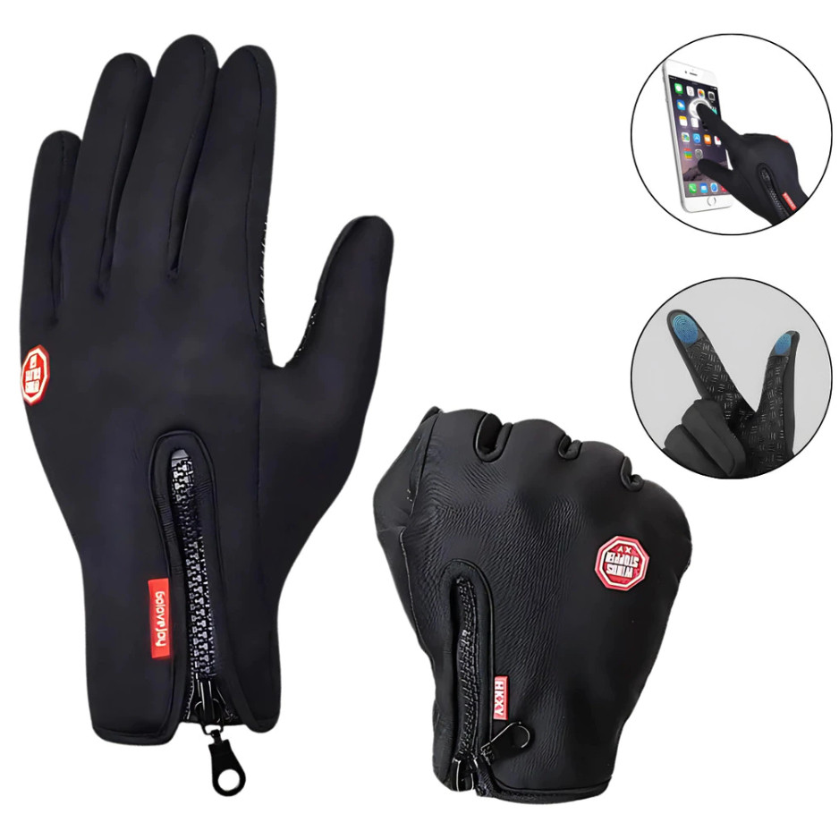 Luvas Térmicas Unissex Touch Screen e Compatível com Tela Sensível ao Toque para Ciclismo e Esportes