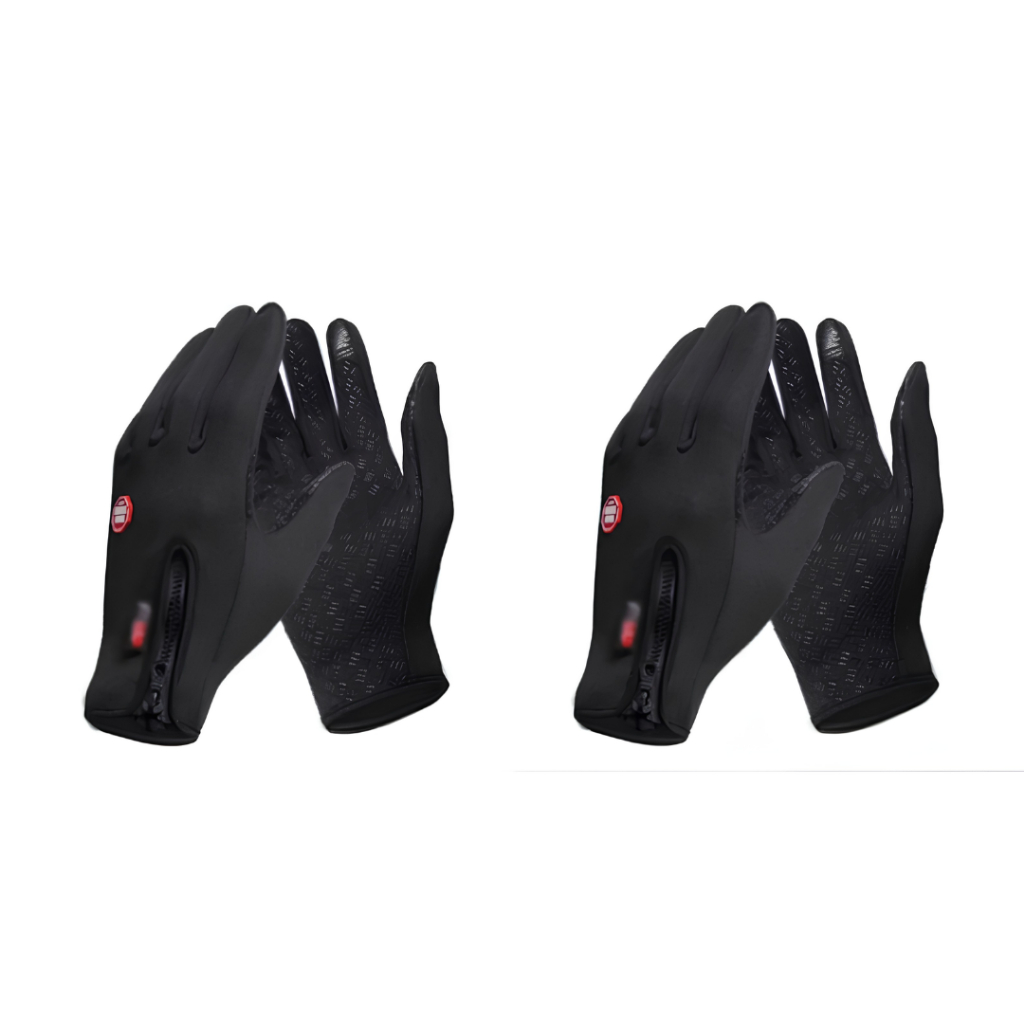 KIT 02UN Luvas Térmicas Unissex Touch Screen Sensível ao Toque Para Ciclismo e Esportes em Geral