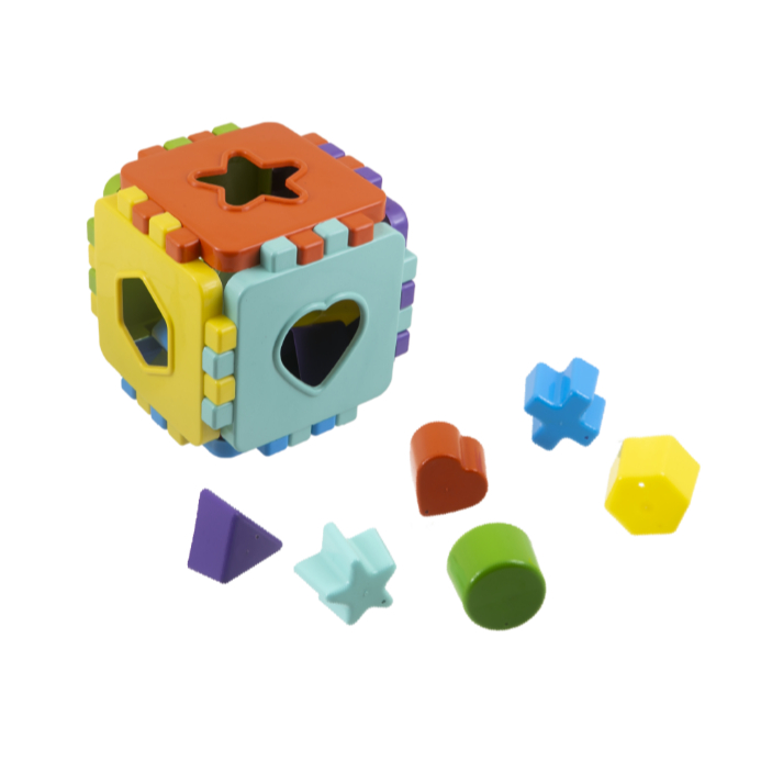Cubo Didático Educativo Baby Brinquedo Infantil Encaixe Formas Coordenação Motora Seguro