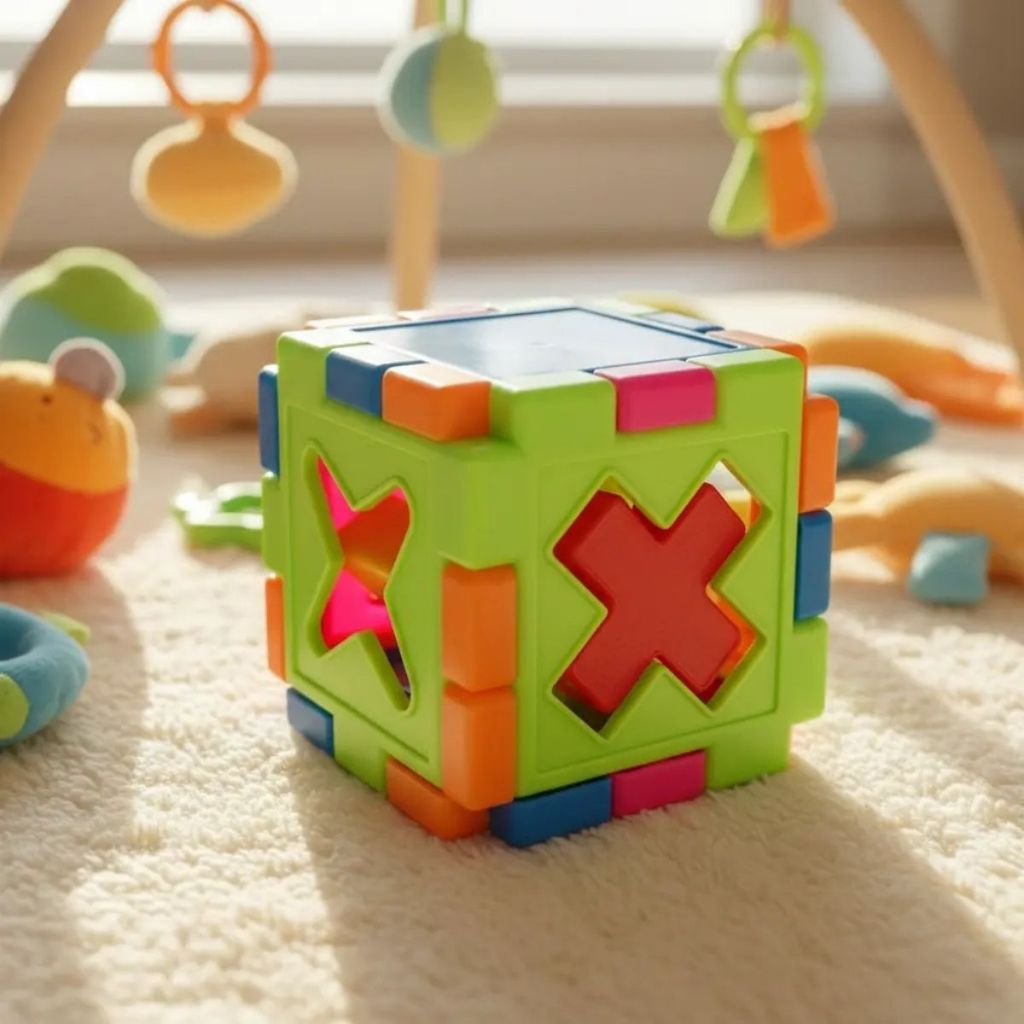 Cubo Didático Encaixe Peças Educativo Pedagógico Desmonta Colorido Criança Desenvolvimento Dutoys