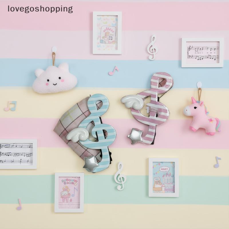 [lovego] Kawaii Trendy Star Símbolo Musical Asa Grampo De Cabelo Y2K INS Estilo Único Listrado Clipe Lateral Franja Aces