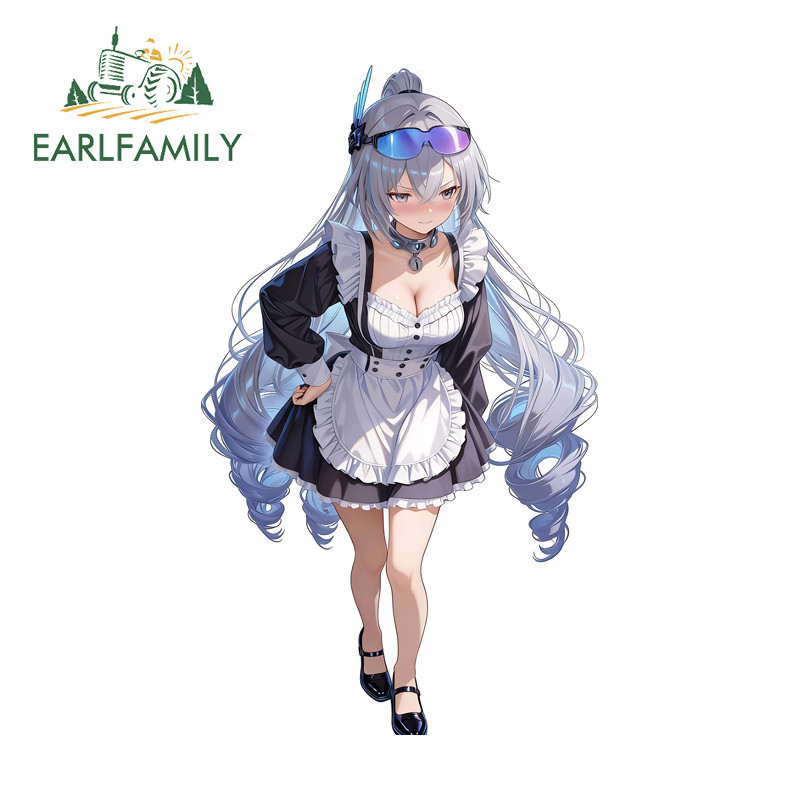 EARLFAMILY Honkai Star Rail SilverWolf Adesivos De Carro Trendy Oclusão Scratch Motor Trunk Bumper Auto Veículo PVC Deca