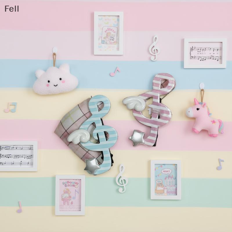 [Fel] Kawaii Trendy Star Símbolo Musical Asa Grampo De Cabelo Y2K INS Estilo Único Listrado Clipe Lateral Franja Acessór
