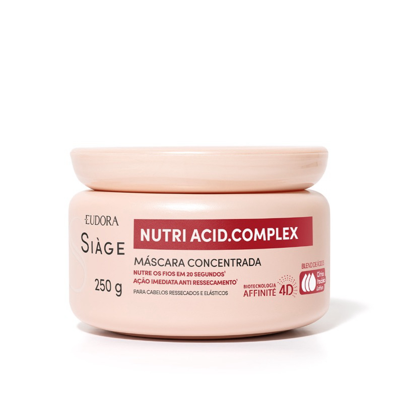 Máscara Capilar Nutri Acid. Complex 250g Siage Eudora Lançamento