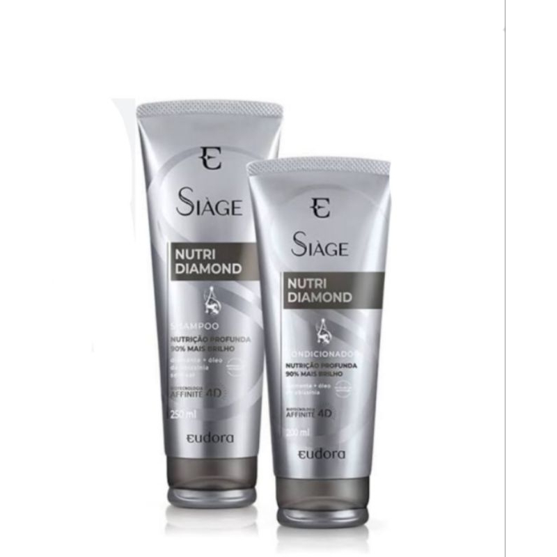 NUTRI DIAMOND SIAGE EUDORA SHAMPOO CONDICIONADOR MASCARA OLEO CAPILAR NUTRI DIAMOND