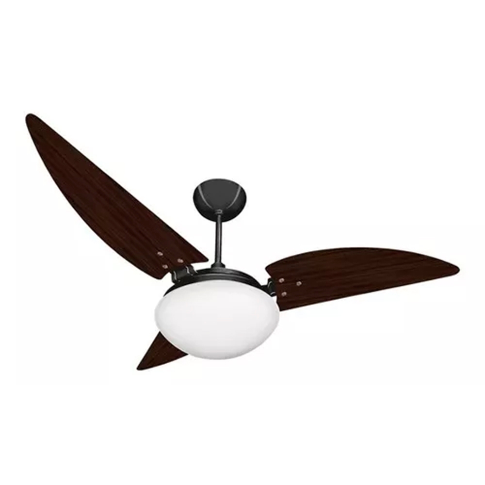 VENTEX VENTILADOR TETO MARAGOGI BF 6500K 127V PRETO/TABACO (900)