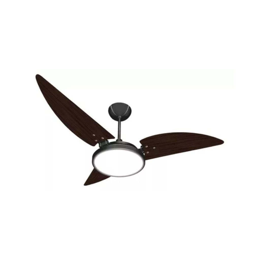 VENTEX VENTILADOR TETO MARAGOGI BF 6500K 127V PRETO/TABACO (900)