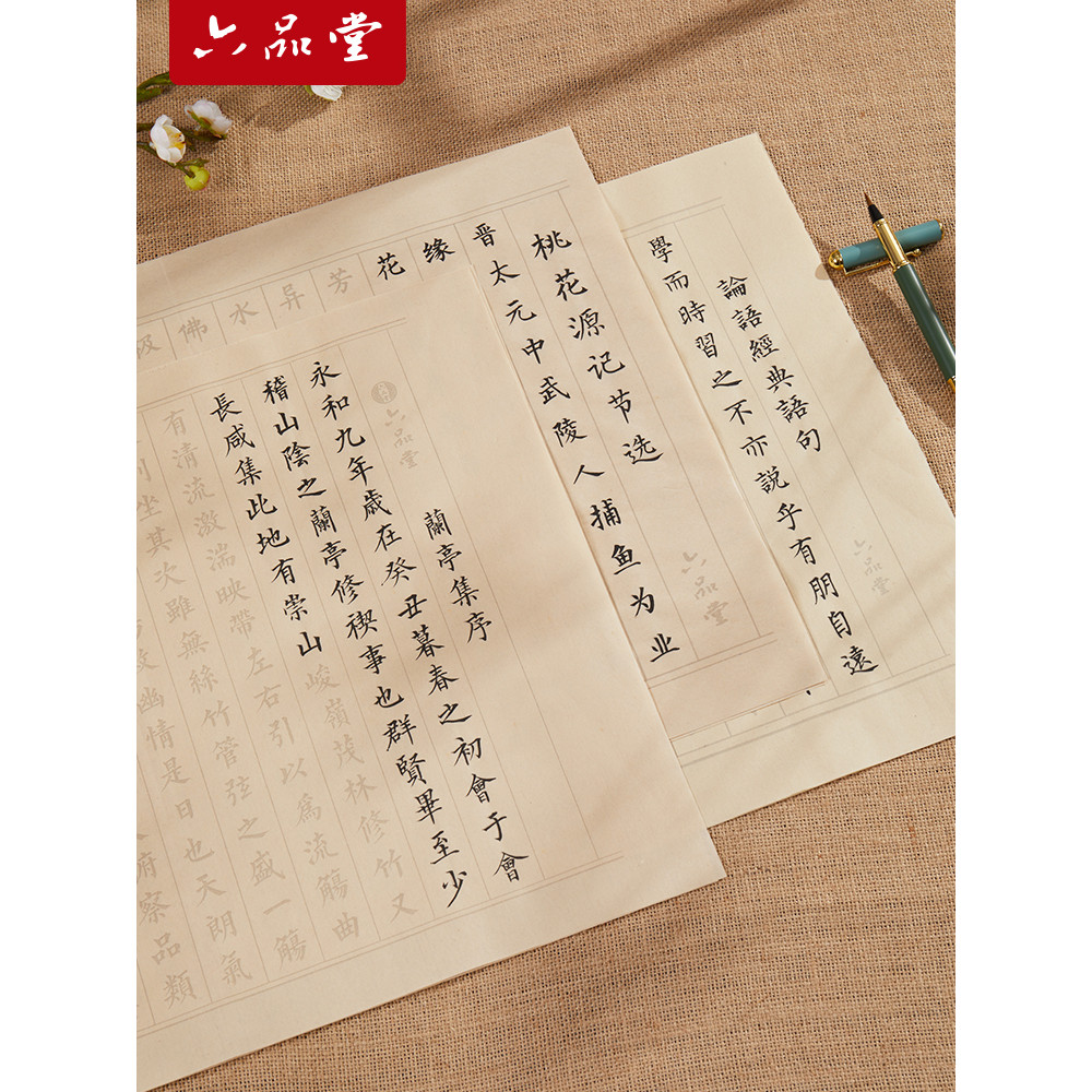 Liupintang Pequeno Pincel de Escrita Caderno Conjunto Inicial para Iniciantes Tao Te Ching Lanting Xu Fonte de Flor de P