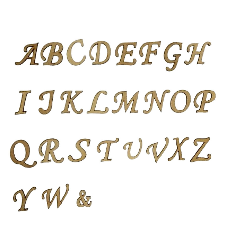 Kit 10 Letras iguais Pequena 2cm Fonte Cursiva Para Iniciais ou Frases