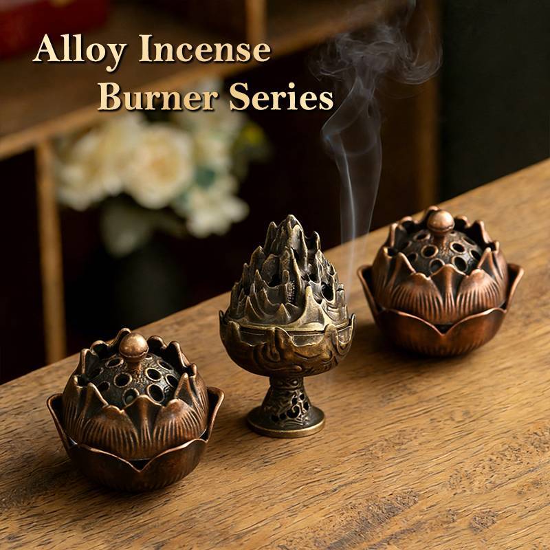Rightrous Vintage Liga Queimador De Incenso Sti Titular Três Pernas Oco Para Fora Mini Sândalo Incensário Decoração Casa