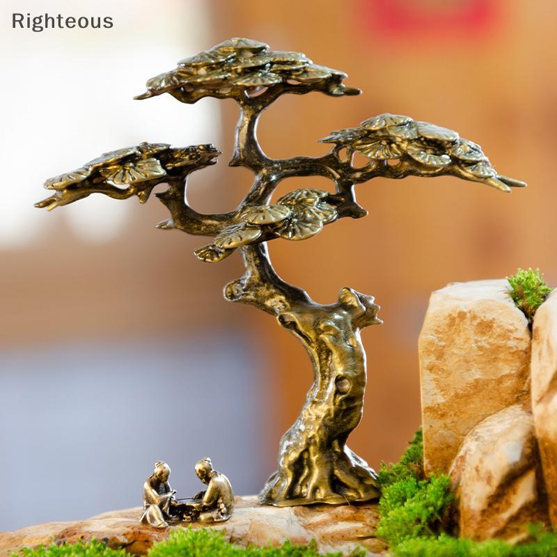 Rightrous Mini Wee Pinho Estatueta Em Miniatura De Cobre Pequena Decoração De Árvore Falsa Para Estátuas Decorações De P