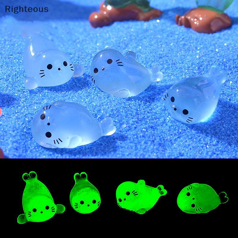 Rightrous Bonito Coelhinhos Luminosos Microlandscape Mini Ornamentos Fada Jardinagem Estatuetas Em Miniatura Resina Arte